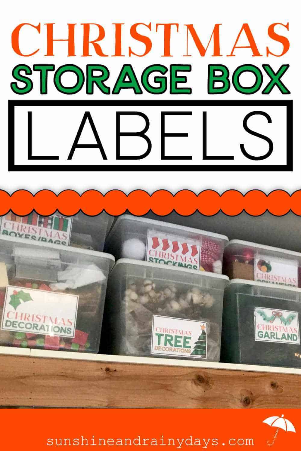 Christmas storage online bin