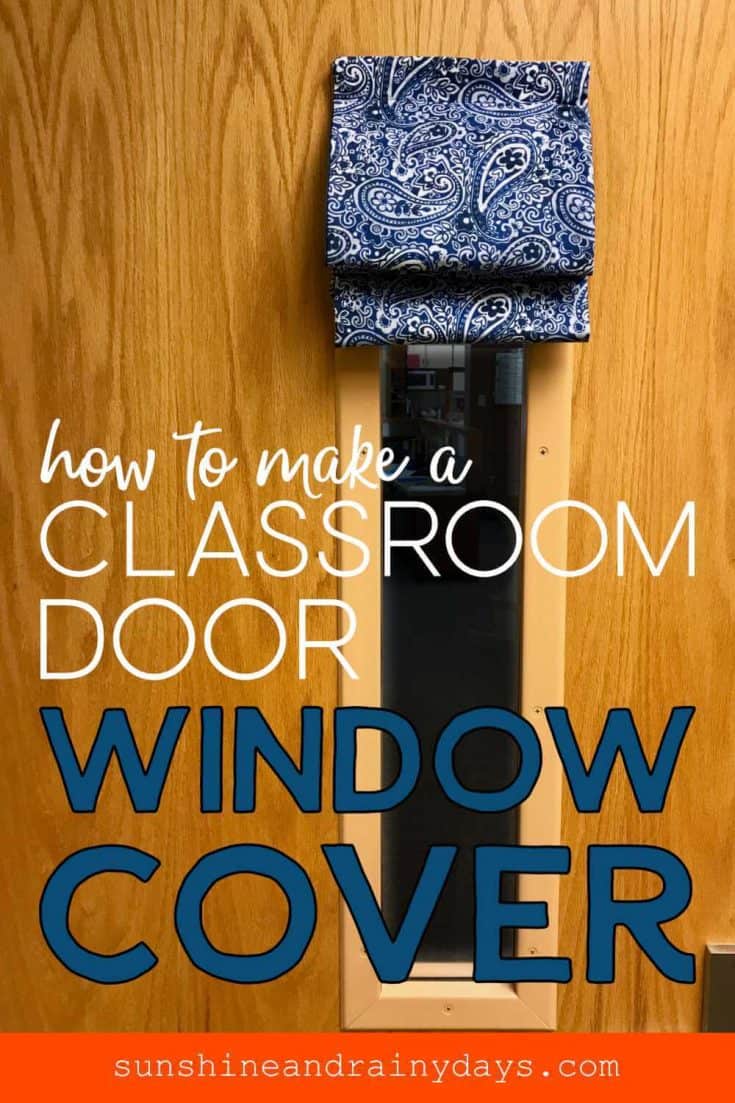 Classroom Door Window Covering Sunshine and Rainy Days