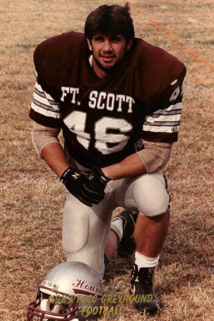 Guy in football gear.