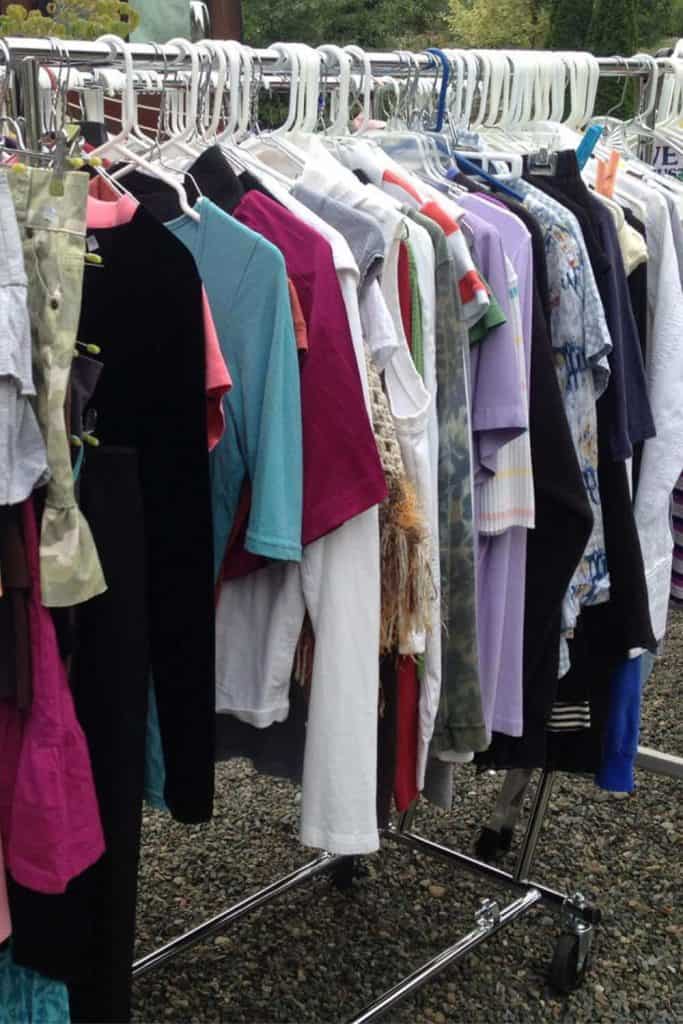 Garage Sale Clothing Rack