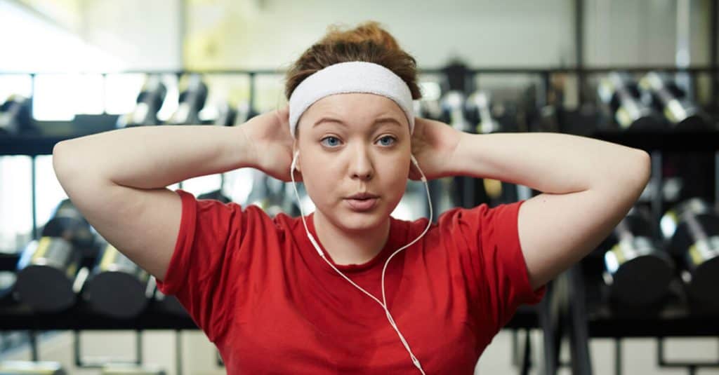 Girl working out.