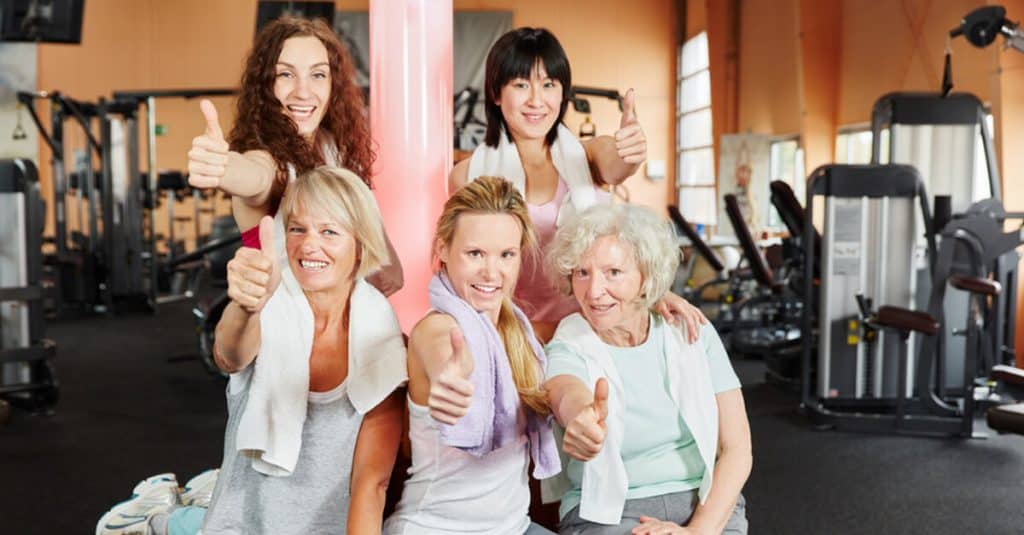 Ladies at the gym.