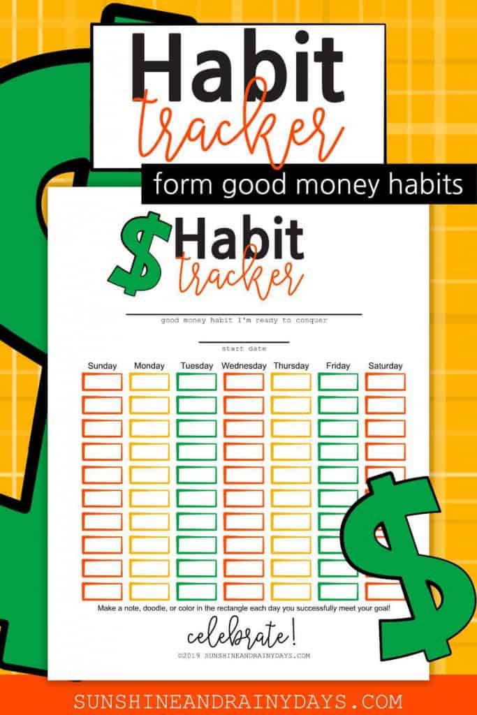 Money Habit Tracker Printable