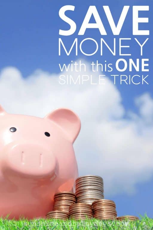 One Simple Trick To Save Money - Sunshine And Rainy Days