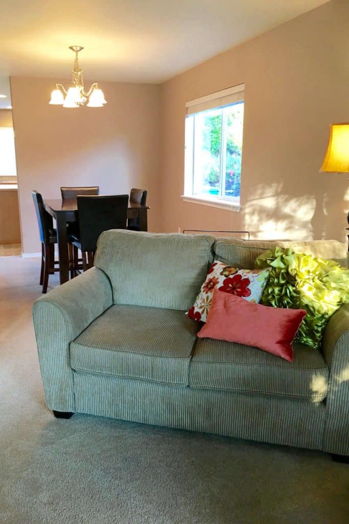 Staged living room.