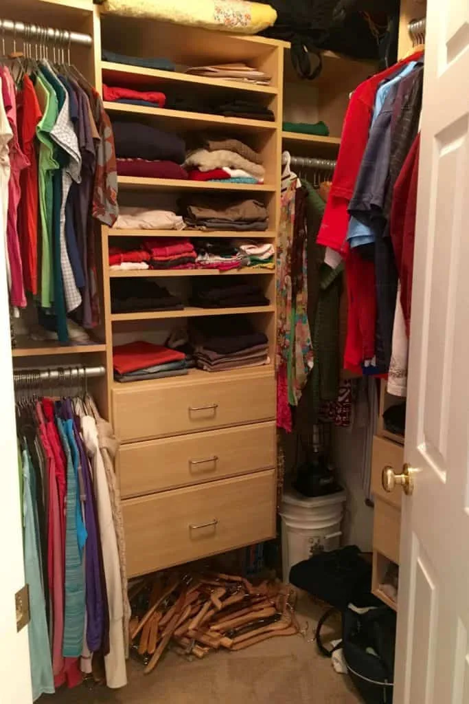 Master Closet Before Staging
