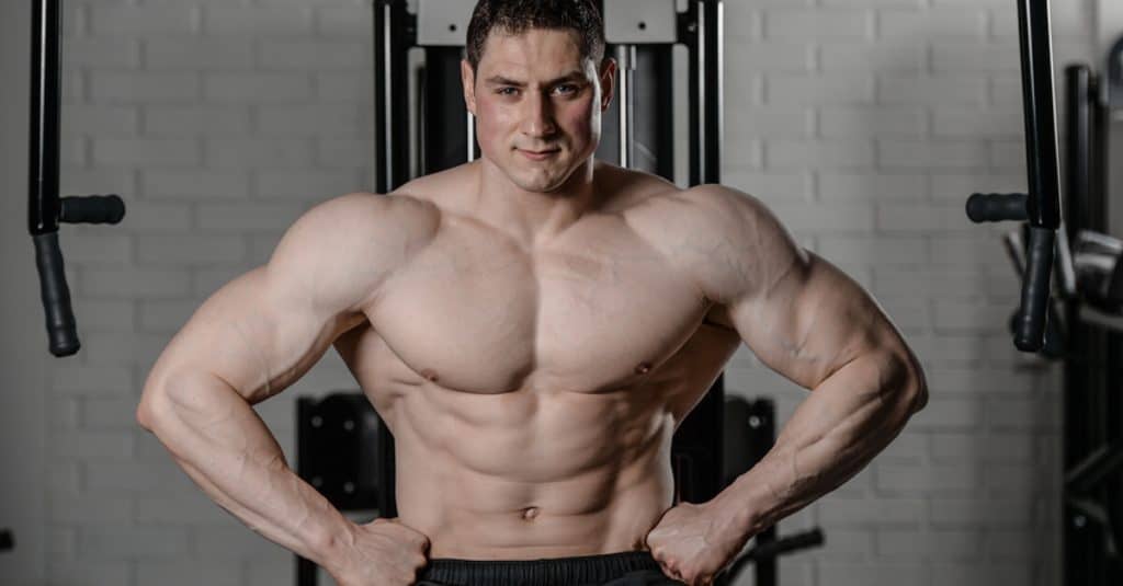 Muscle guy at the gym.