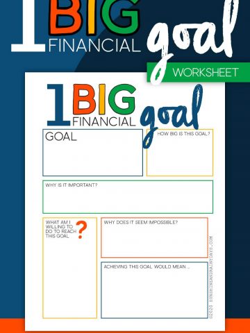 One Big Financial Goal Worksheet