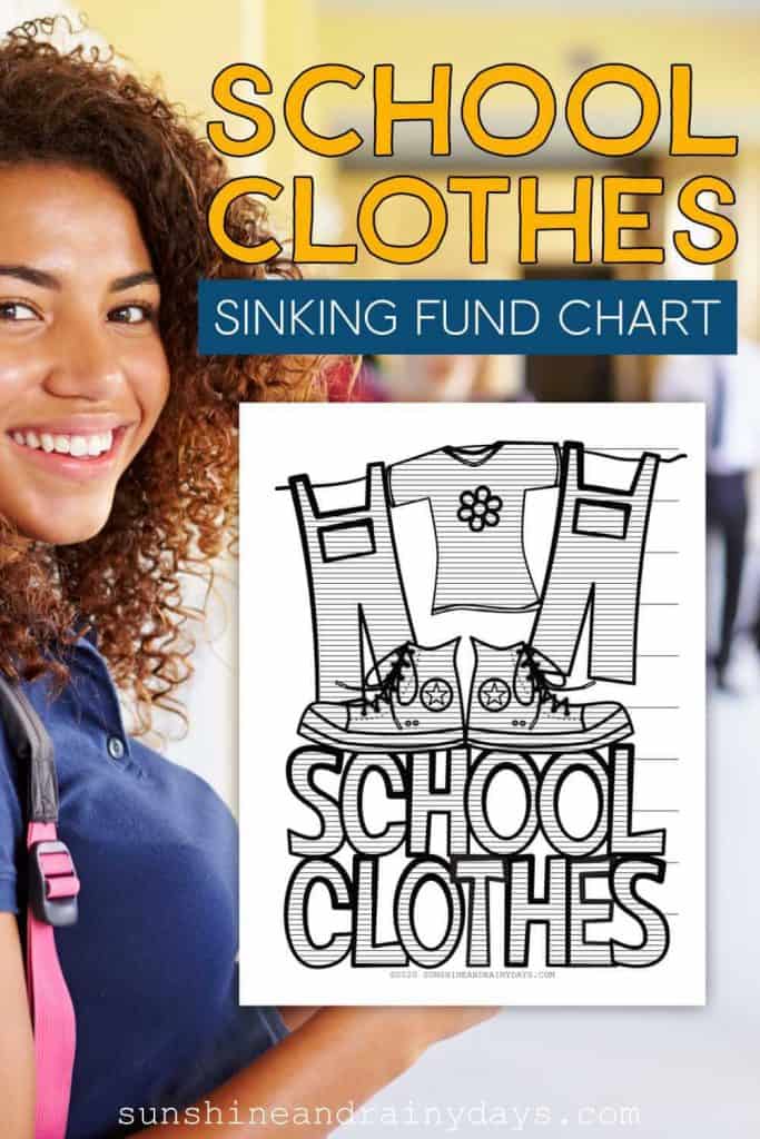 School Clothes Sinking Fund Chart