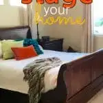 Master Bedroom with the words: Stage Your Home Without Spending A Dime