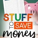 Piggy Bank with the words: Stuff To Save Money For