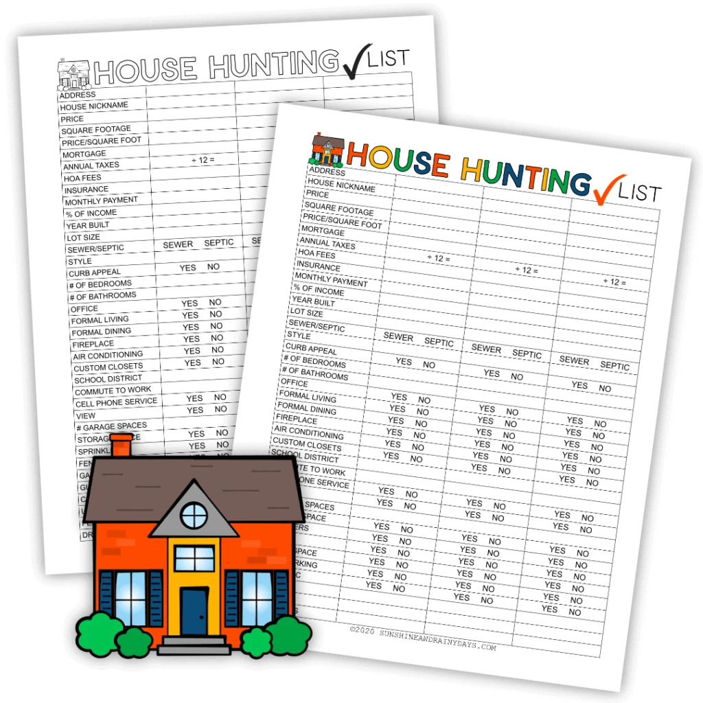 House Hunting Checklist: Home Buying Journal and Notes Log Planner to Organize & Record Your Search for Your Next or First House | Keep Track of Up