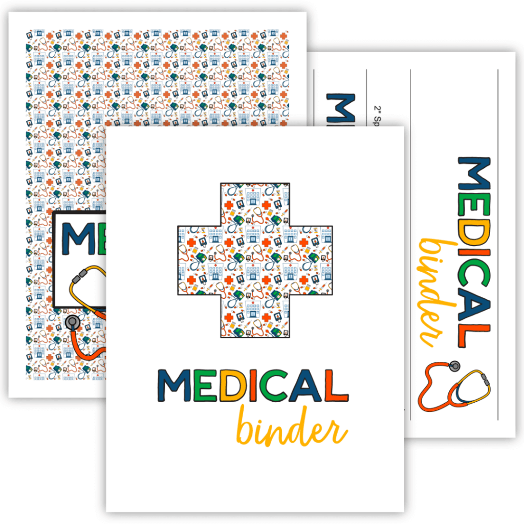 Medical Binder cover Printables
