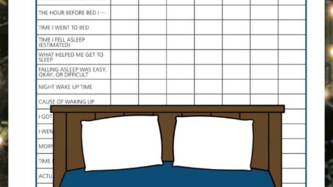 Sleep Diary - A Printable To Record Your Sleep Patterns