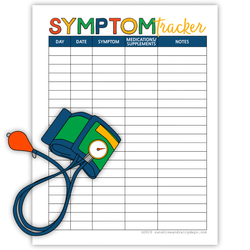 Symptom Tracker Printable