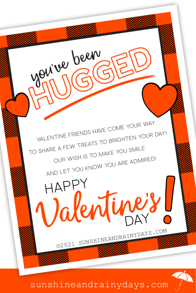 You've Been Hugged Printable