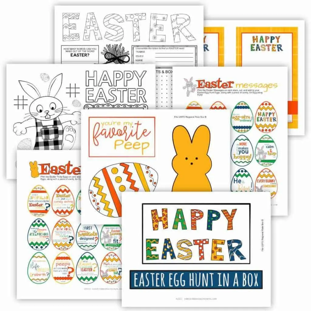 Easter Care Package printables.