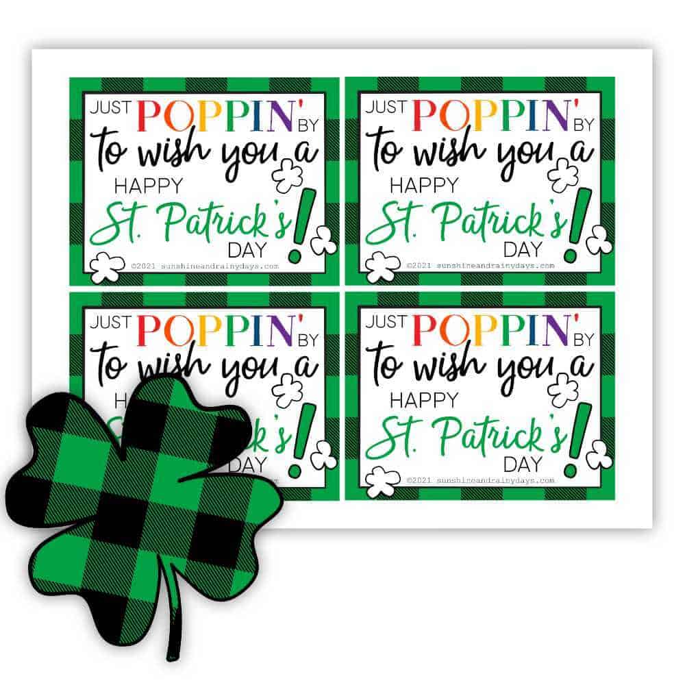 St. Patrick's Day Popcorn Printable