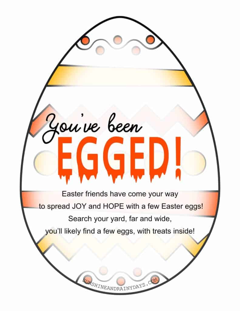 You've Been Egged printable!