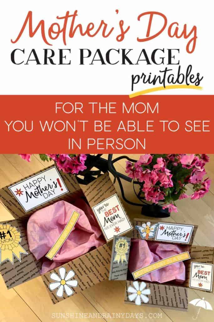 Mother's Day Care Package box decor!