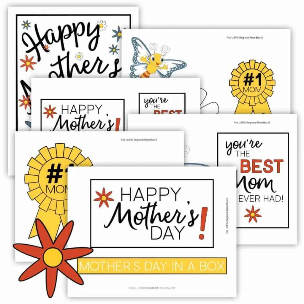 Mother's Day Care Package Printables