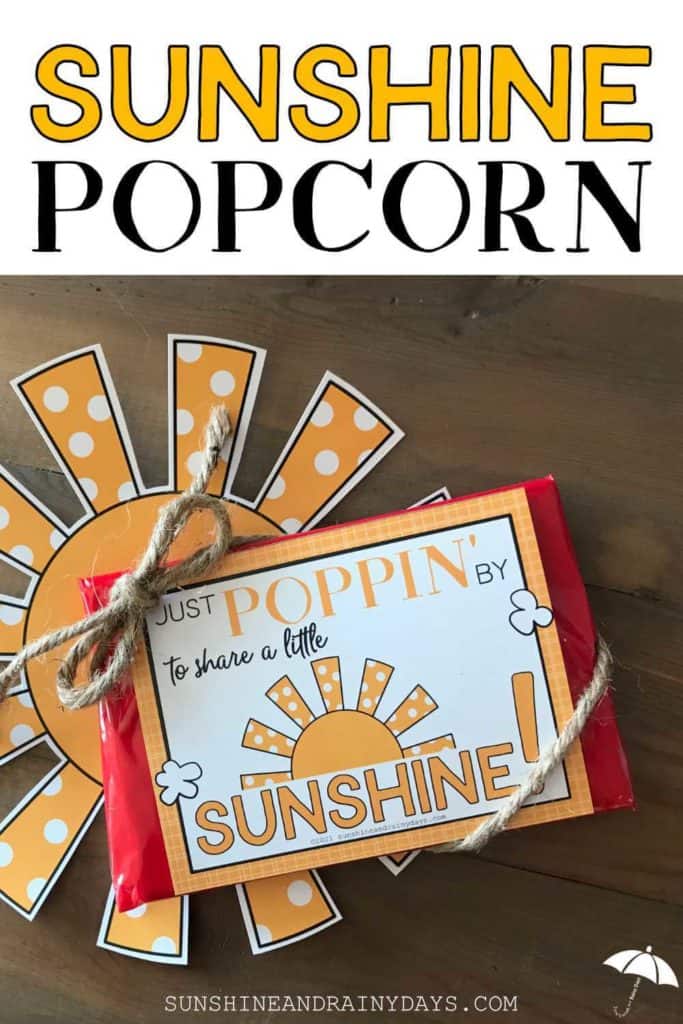 Sunshine Popcorn Tag for microwave popcorn!
