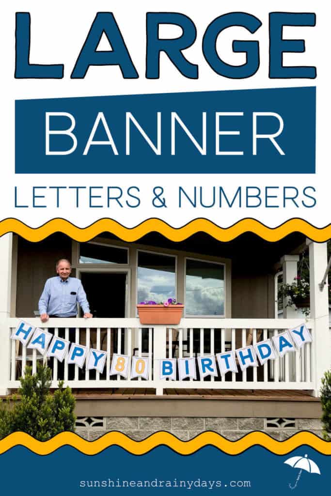 Large Banner Letters And Numbers you can print at home!