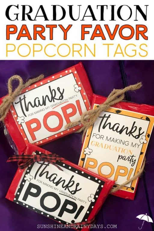 Graduation Party Favor Idea That POPS! - Sunshine and Rainy Days