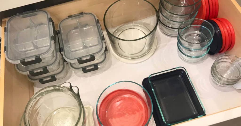 Organized food storage containers.