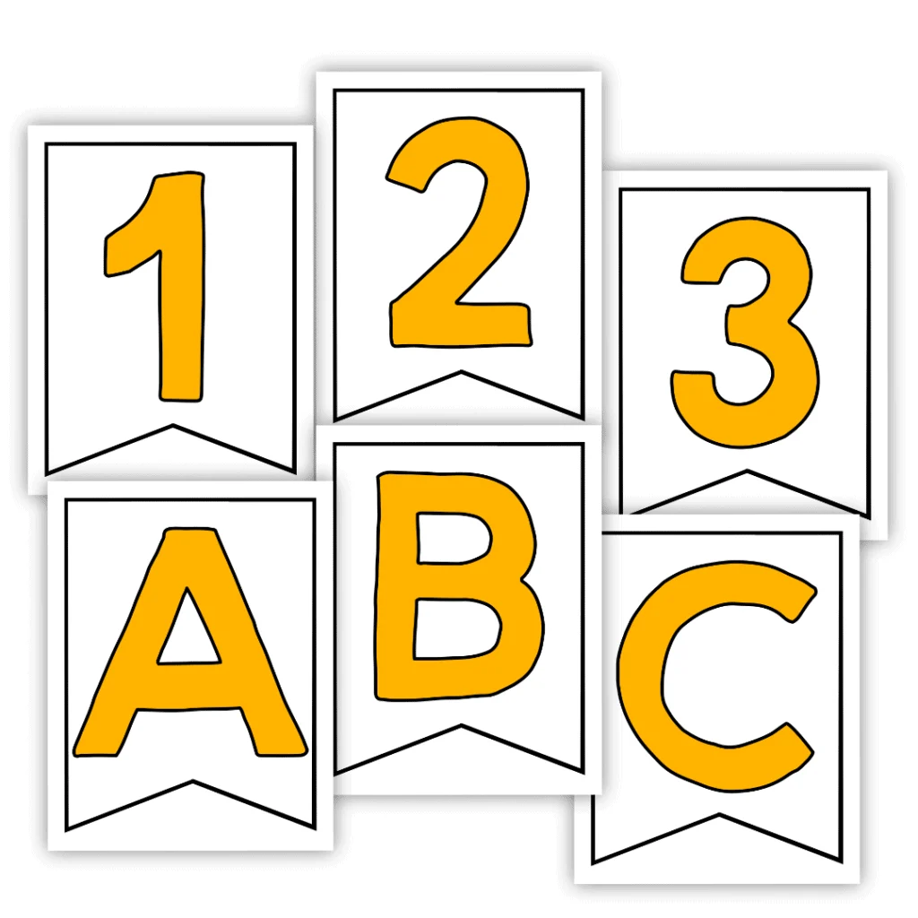 large banner letters and numbers you can print at home sunshine and rainy days