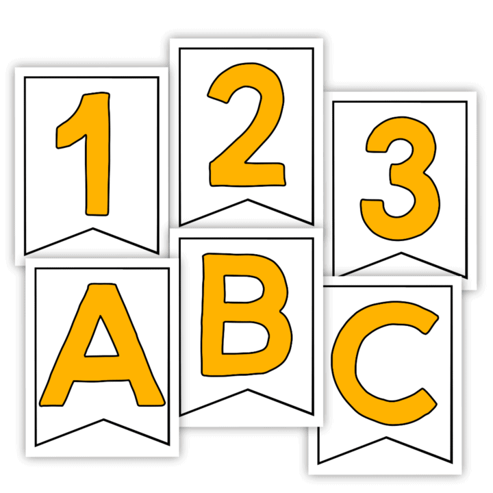 Large Banner Letters And Numbers You Can Print At Home! - Sunshine and Rainy Days
