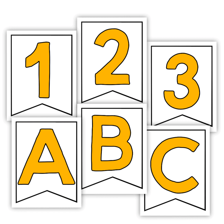Large Banner Letters And Numbers You Can Print At Home! - Sunshine and Rainy Days