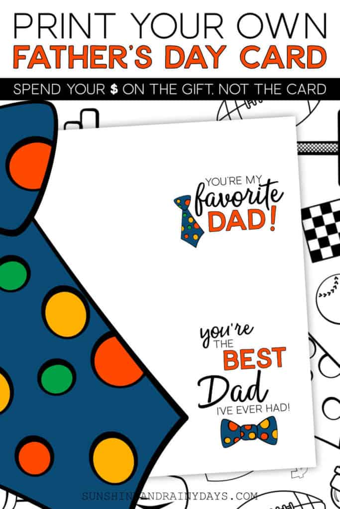 Father's Day printable notecards you can print at home!