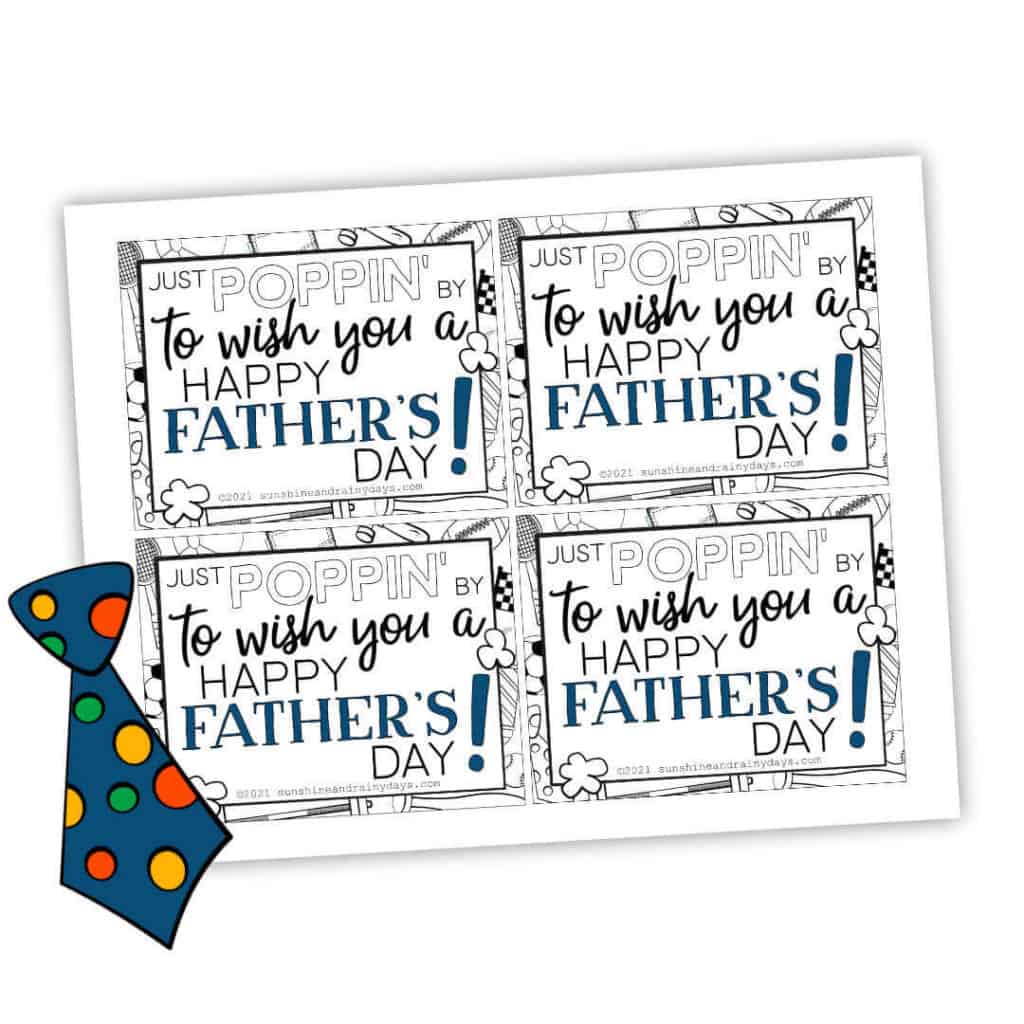 Father's Day Popcorn Tag