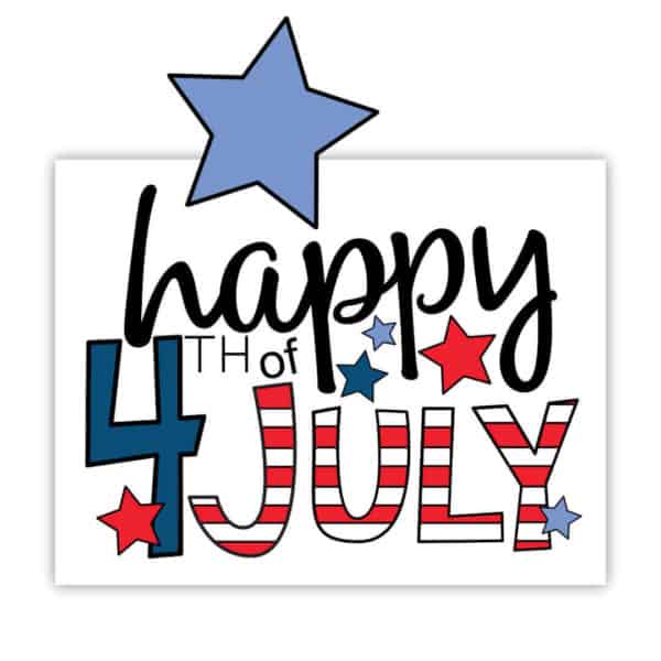 Happy 4th of July Sign To Print At Home - Sunshine and Rainy Days