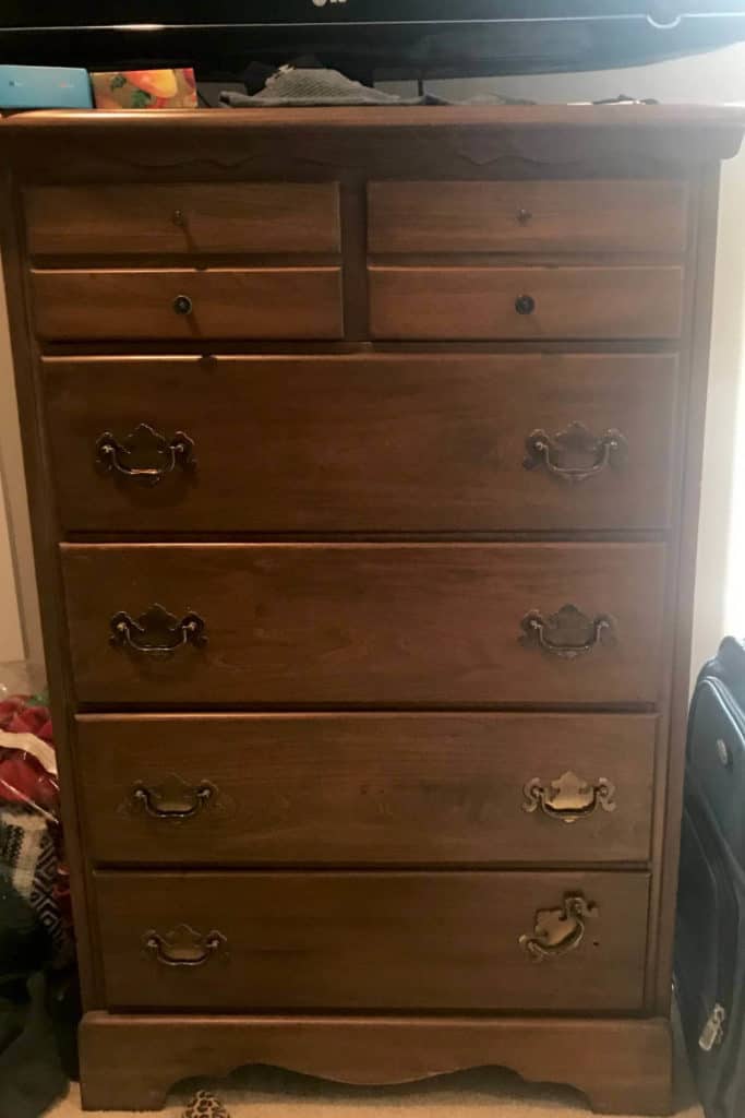 Chest of drawers, ready to be refinished.