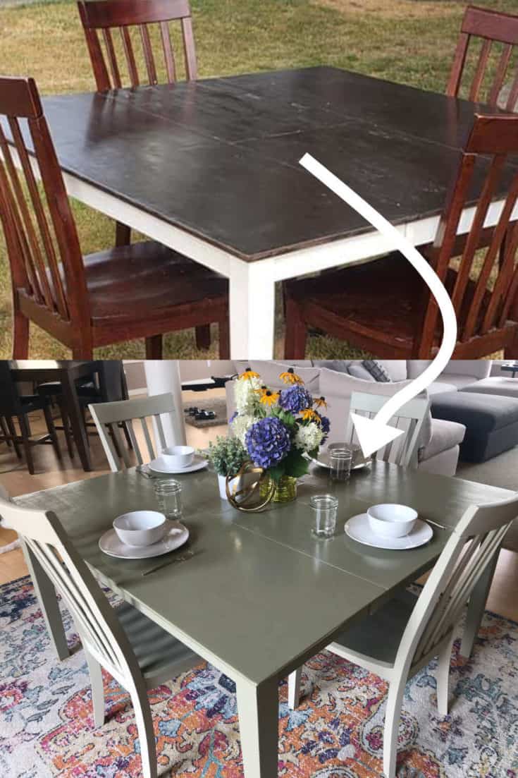 How To Paint A Kitchen Table DIY Sunshine and Rainy Days