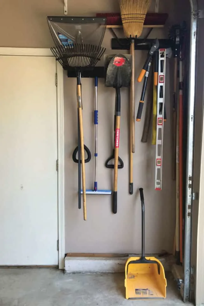 Group like items together to organize your garage.