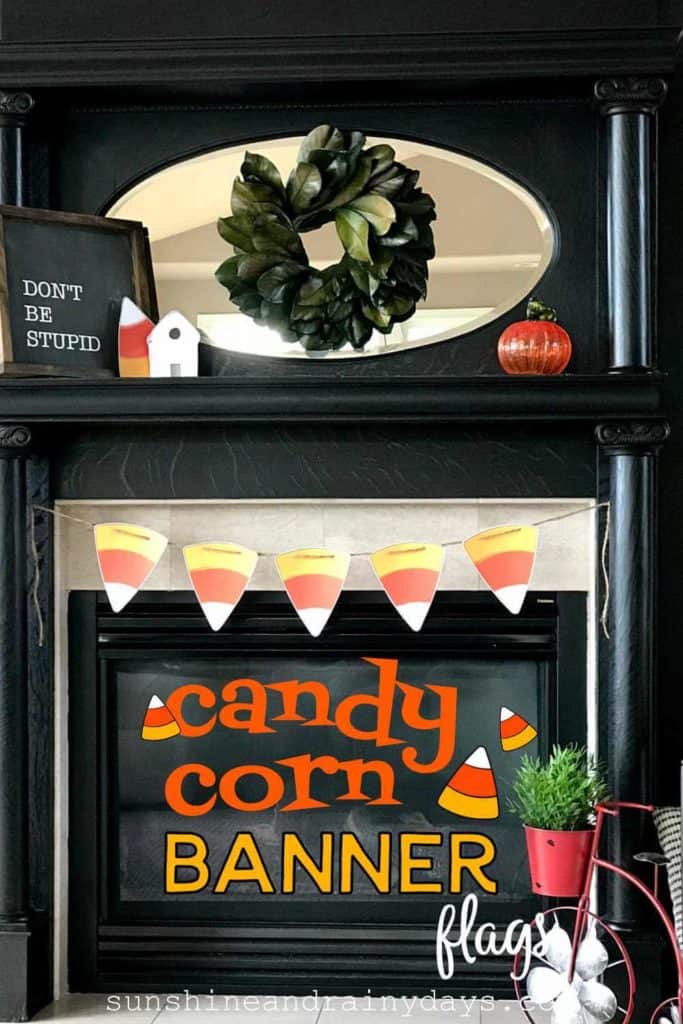 Printable candy corn banner.