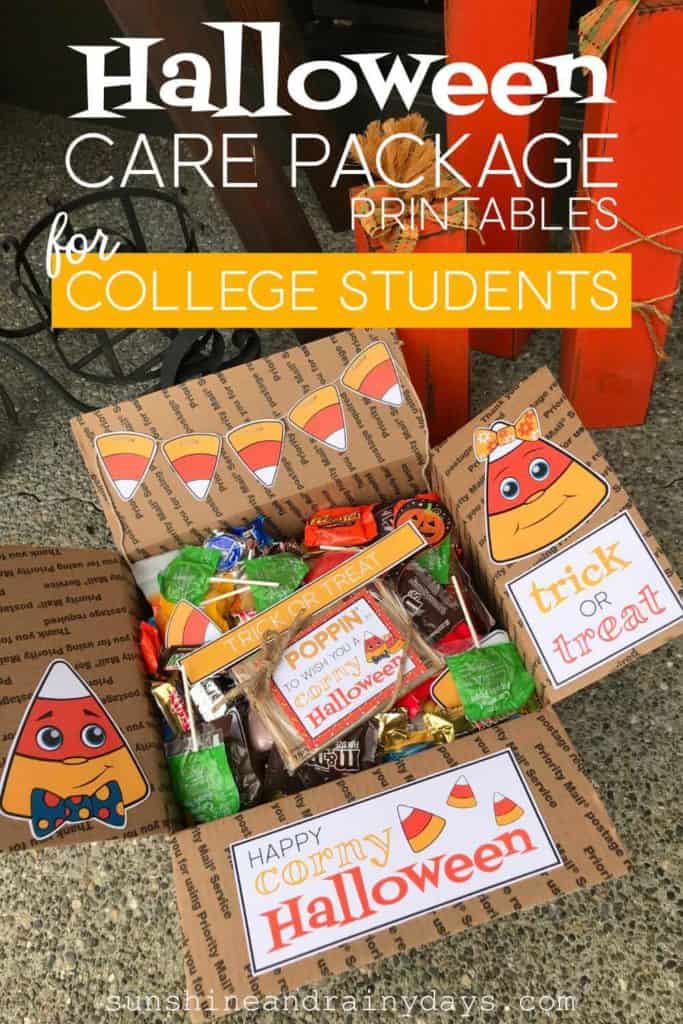 Halloween care package for college students.