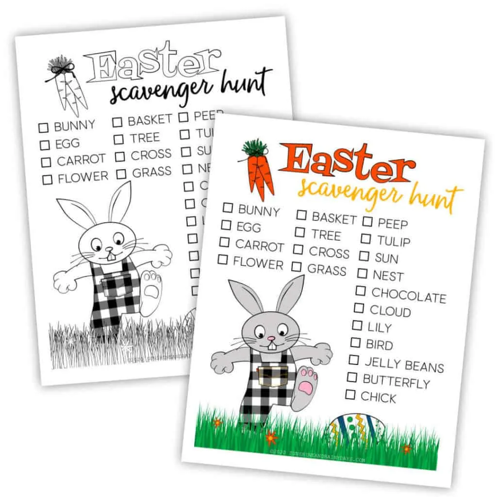 Easter Scavenger Hunt - Sunshine and Rainy Days