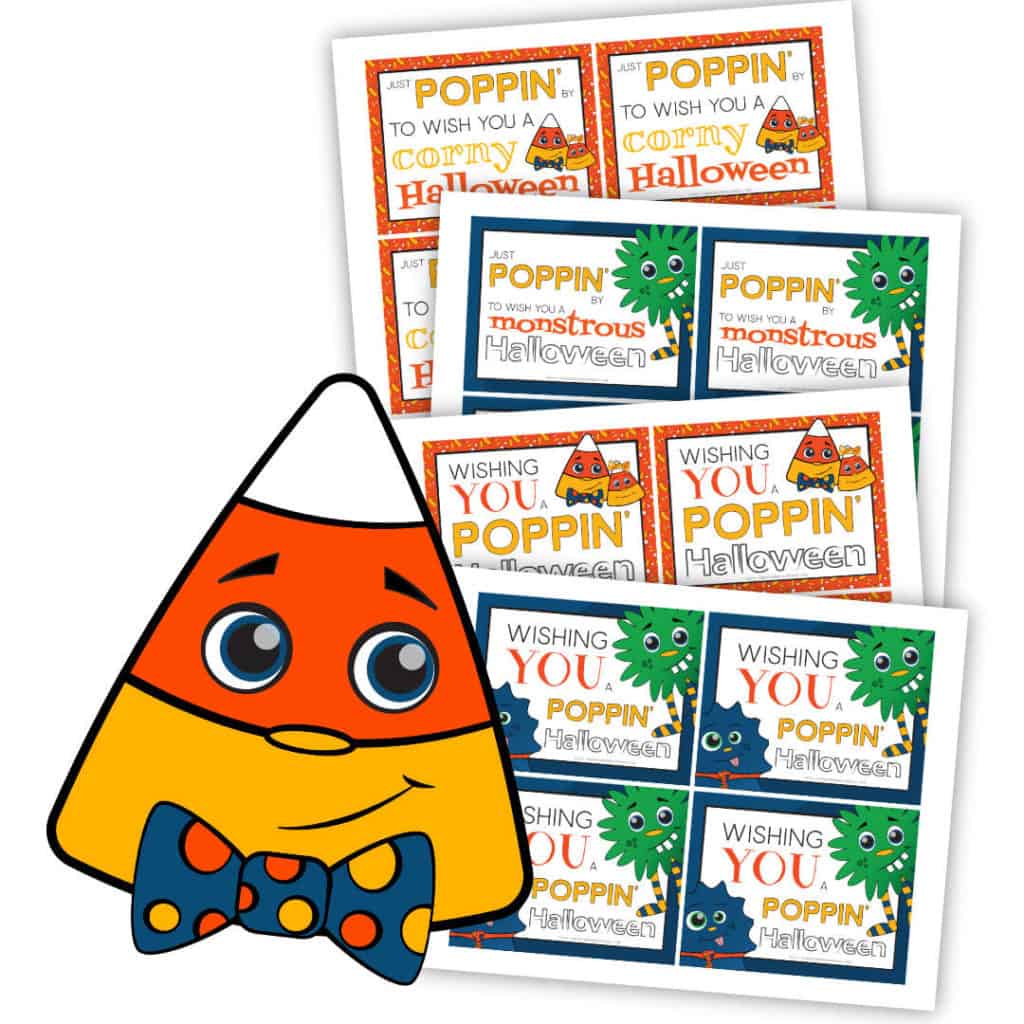 Printable Halloween Microwave Popcorn Tags