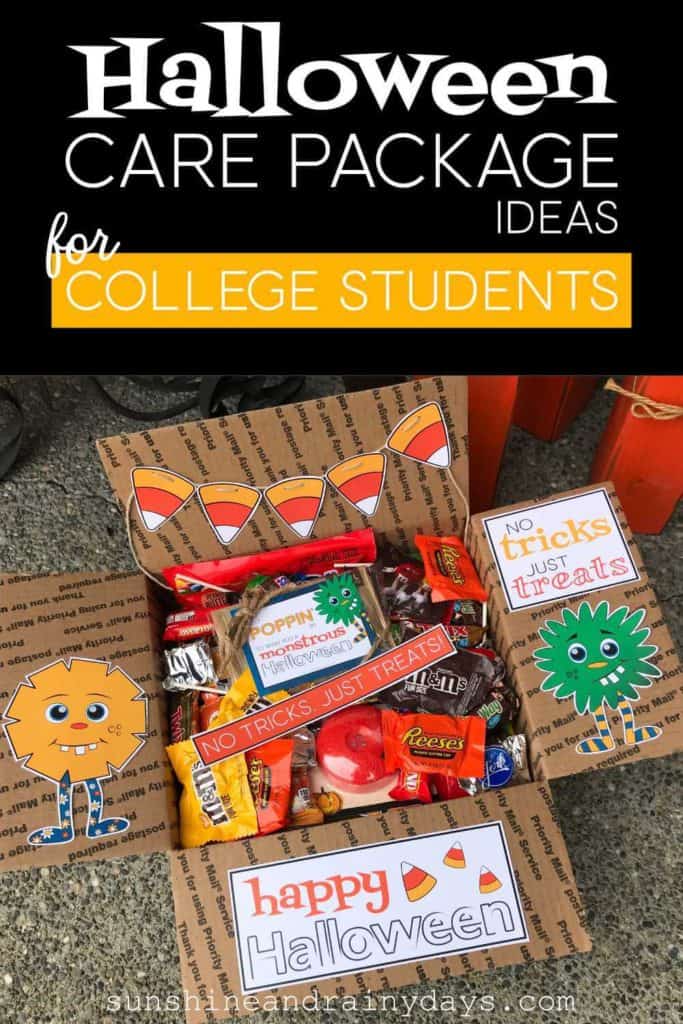 Halloween care package for college students.