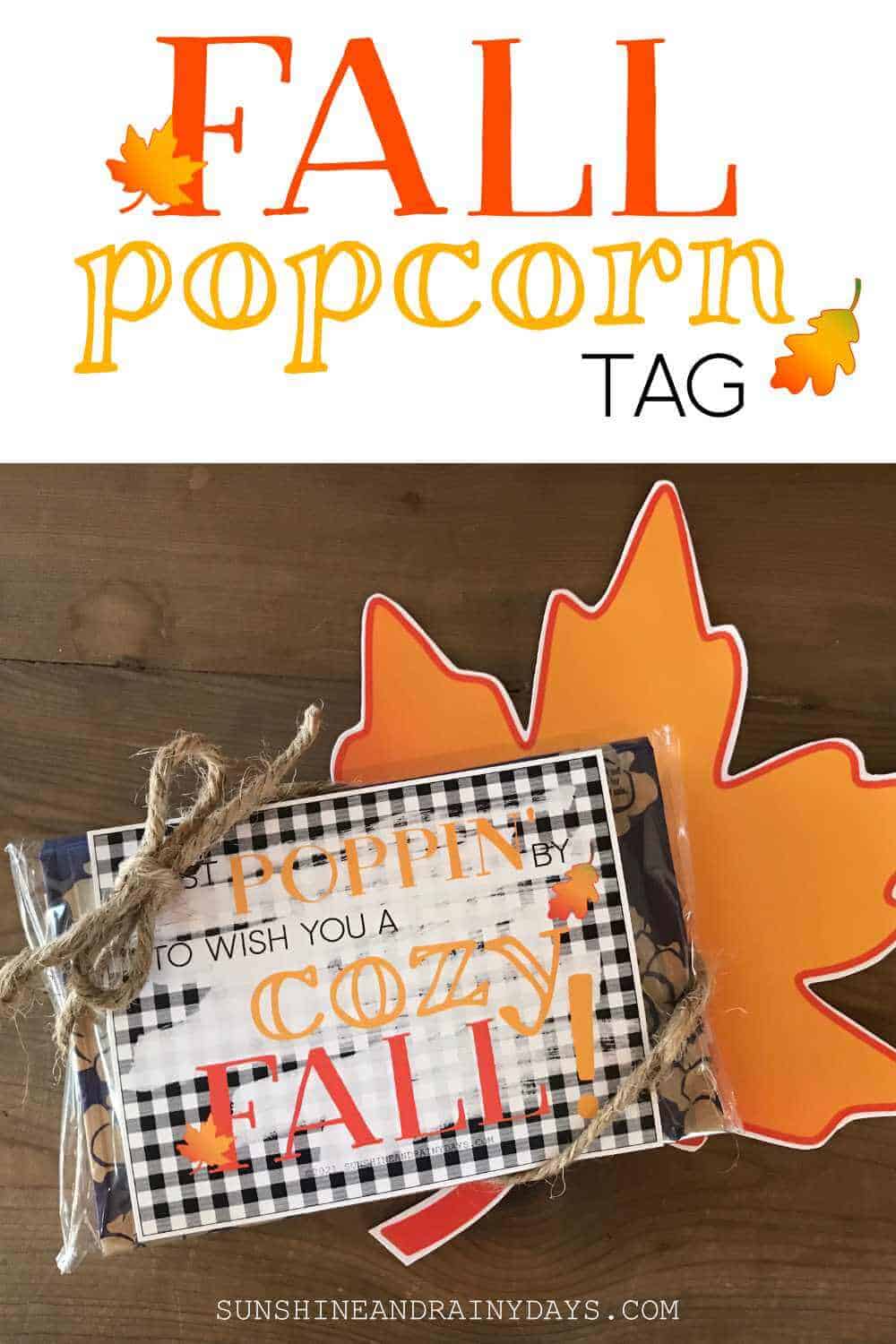 Fall Popcorn Wrappers - Instant Download, Microwave popcorn - Popcorn Cover  - Autumn Office Gift - Harvest Festival - Popcorn Sleeve