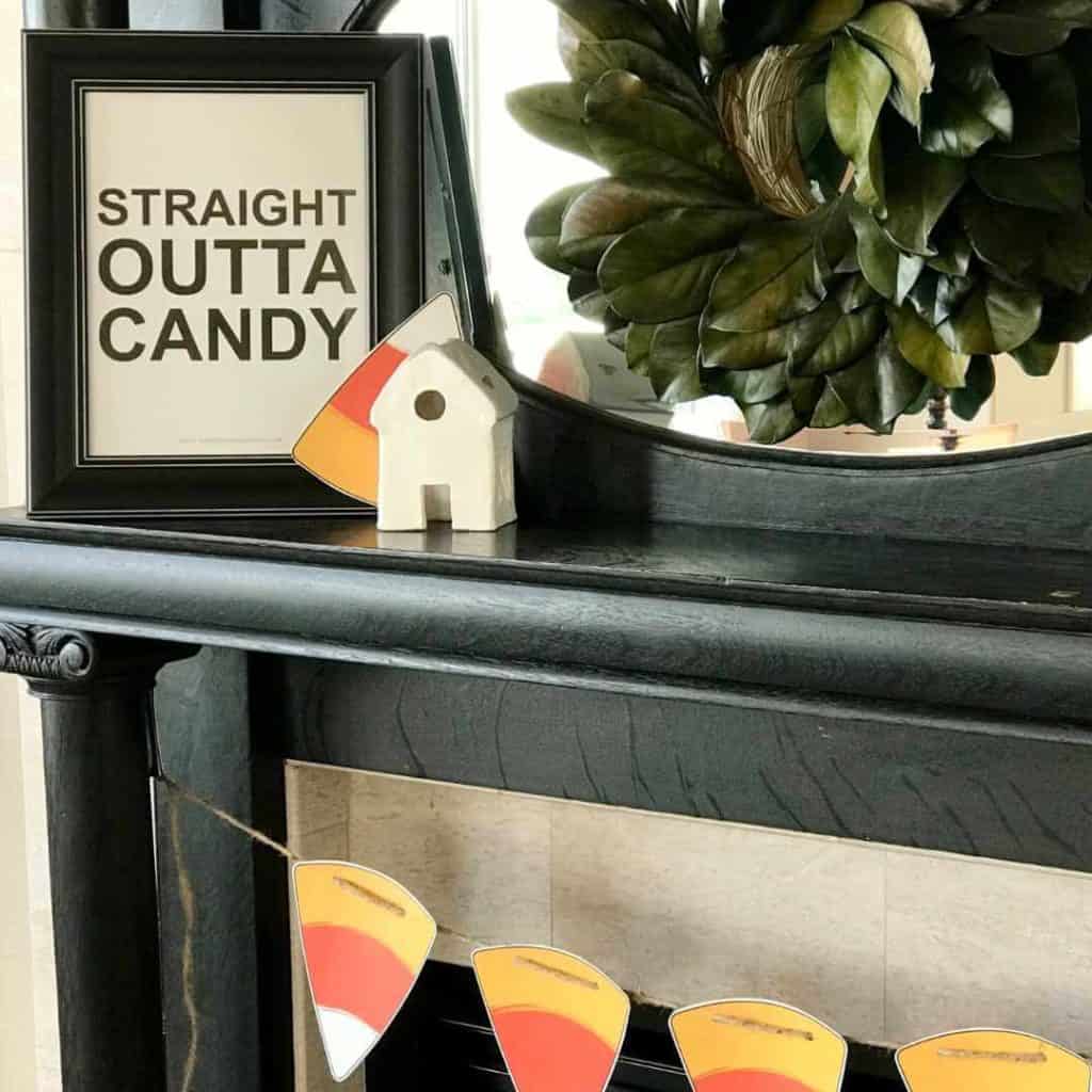Straight Outta Candy Printable Halloween Sign In A Frame