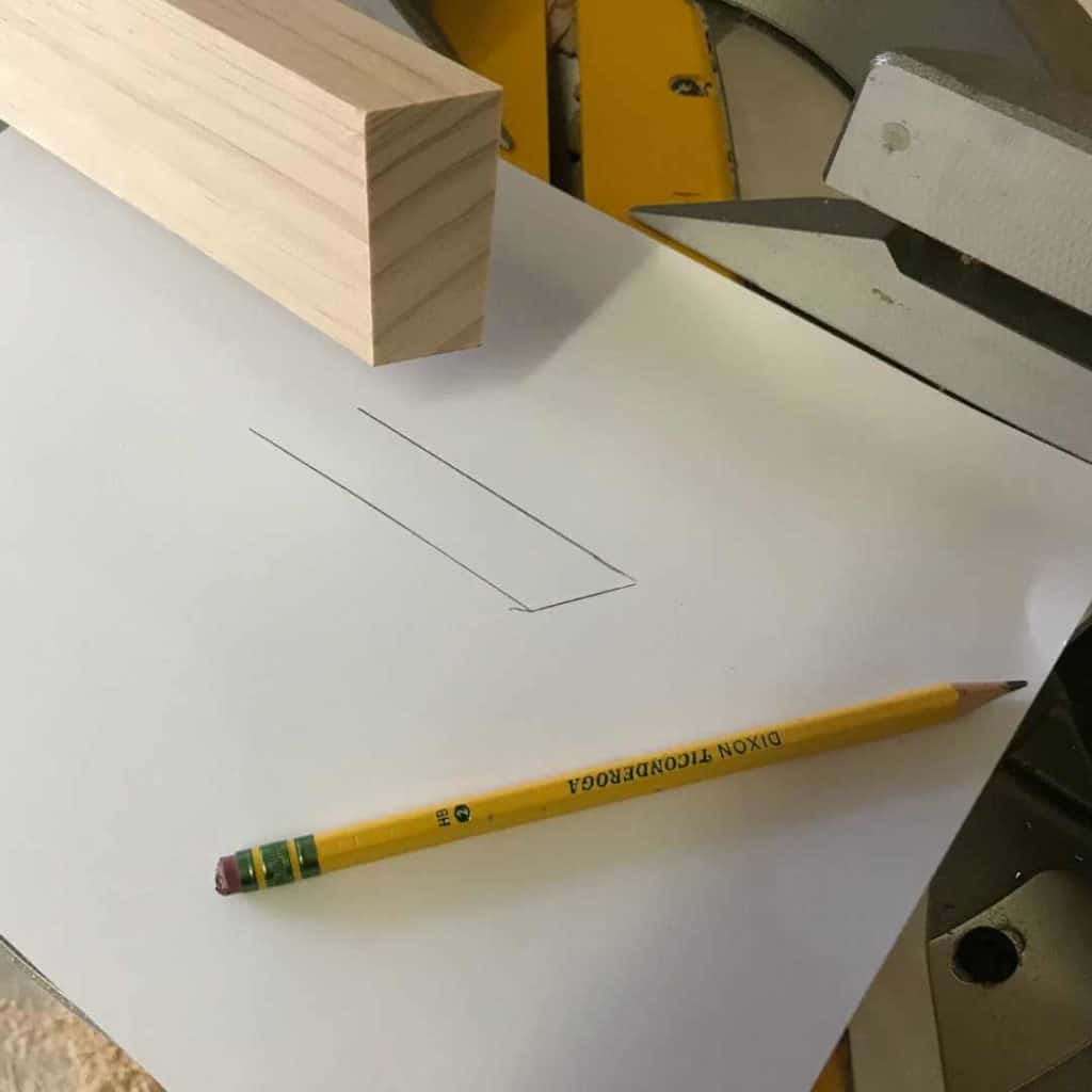 Drawing a 36 degree angle using paper and pencil.
