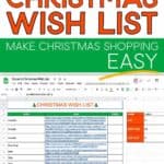 Christmas Wish List done on Google Sheets!