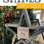 Your Light Shines Tag on a wooden star!