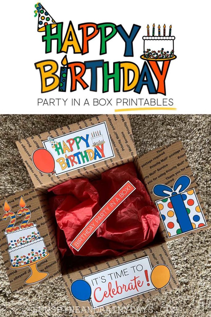 Birthday Party In A Box Care Package