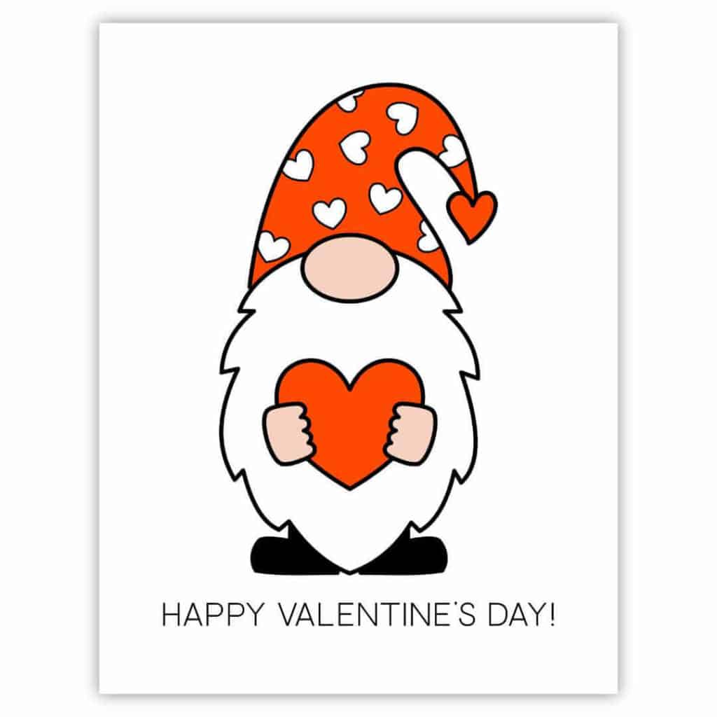 Gnome Happy Valentine's Day Sign.